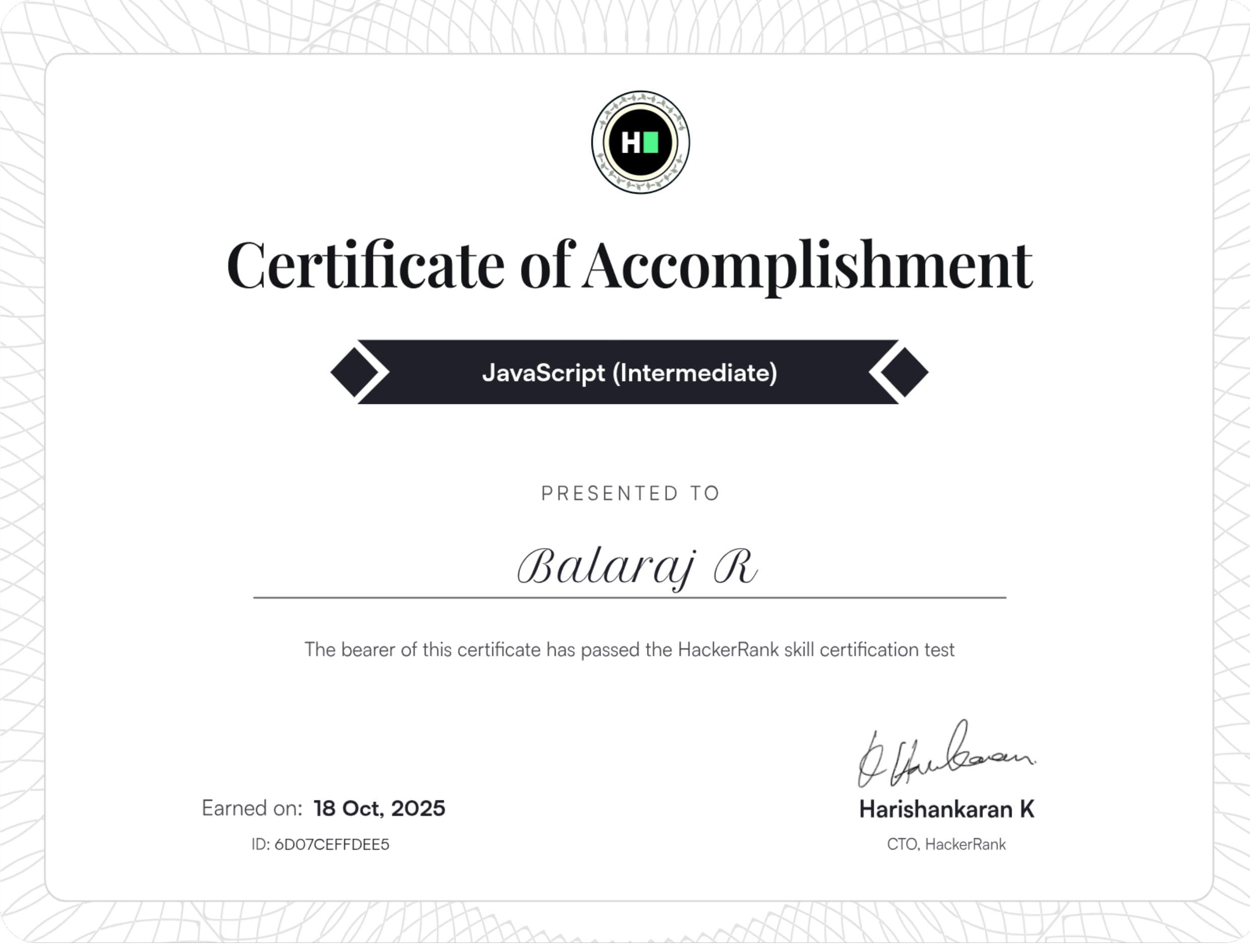 JavaScript (Intermediate)